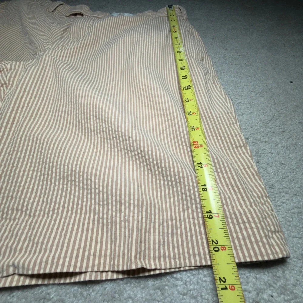 Polo Ralph Lauren Seersucker‎ Shorts Mens 38 Tan White Striped Excellent Cotton